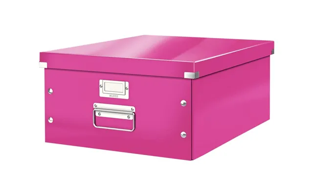 Leitz Click & Store Wow Large Opbevaringsboks - 85% Recirkuleret Karton Pink