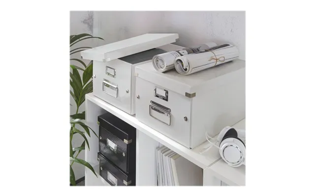 Leitz Click & Store Wow Medium Opbevaringsboks - 85% Recirkuleret Karton Hvid