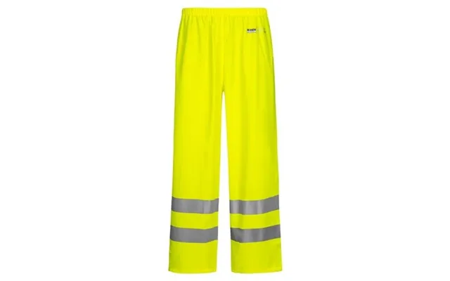 Lyngsøe Regnbukser M - Hi-vis Gul, Vind & Vandtæt, Elastik I Taljen, Lr52