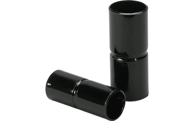 Muffe Kort 25 Mm Sort Lakeret Metal.