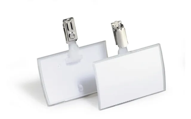 Navneskilt Click Fold 54x90 Mm Med Stropklemme - 25 Stk.