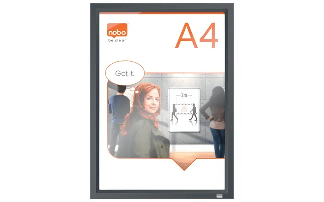 Nobo Impression Pro A4 Skifteramme Med Grafit Klikramme