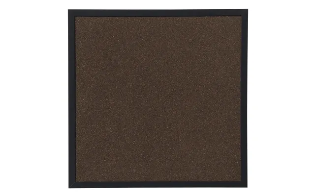 Opslagstavle 60x60 Cm Mørkebrunt Kork Med Sort Ramme