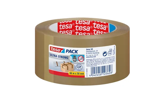 Pakketape Tesa 4124 Pvc 50 Mm X 66 M Brun - 1 Rulle