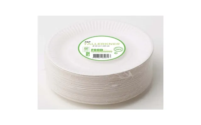 Paptallerken 18 Cm - 100 Stk.