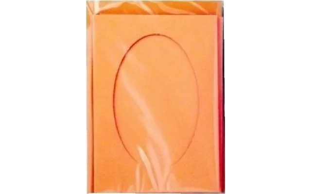 Passepartout-kort Rektangulært Orange 10,5x15 Cm
