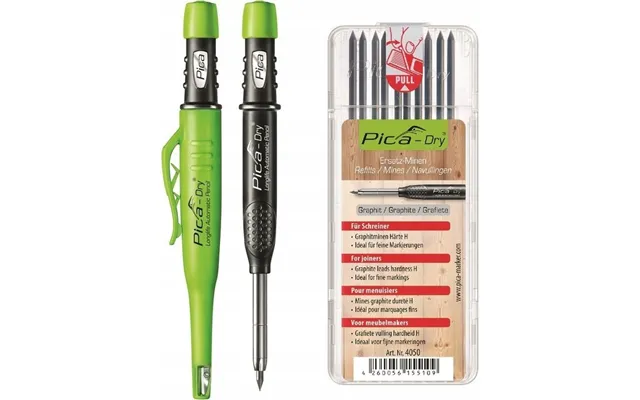 Pica-marker Automatisk Tømrerblyant Ekstra Spidser 10 Stk. Grafit - Hårdhed H