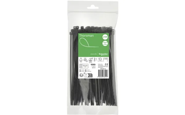 Schneider Electric Kabelbinder Thorsman 200x4.8mm Sort Uv-bestandig 100 Stk