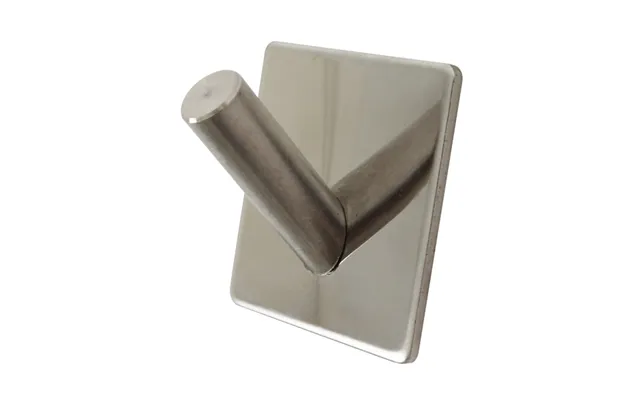 Self-adhesive Hook - 4 X 4 Cm. Shiny Chrome 4x4 Cm. Ophæng Og Knage Til Badeværelset Spejlblank Krom