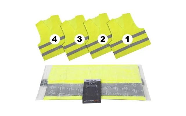 Sikkerhedsvest - 4 Stk. Vakuumpakket