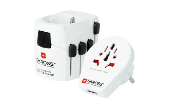 Skross Pro World & Usb - Hvid