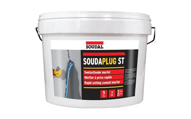 Soudaplug Lynmørtel 1kg. Hurtigthærdende Cement For Øjeblikkelig Lukning Af Utætheder I Beton Og Murværk