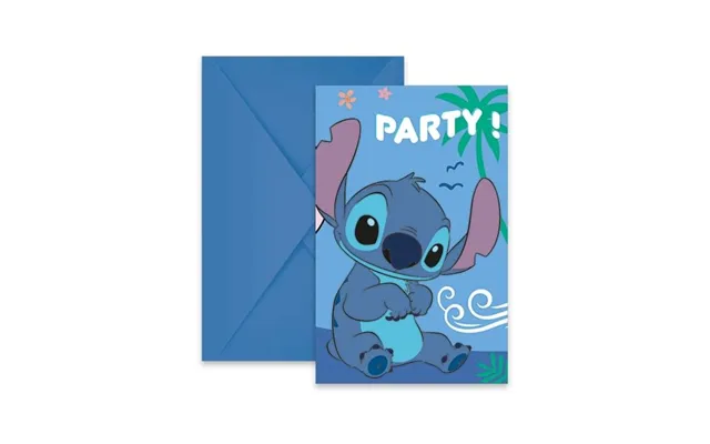 Stitch & Angel Invitationer - 6 Stk