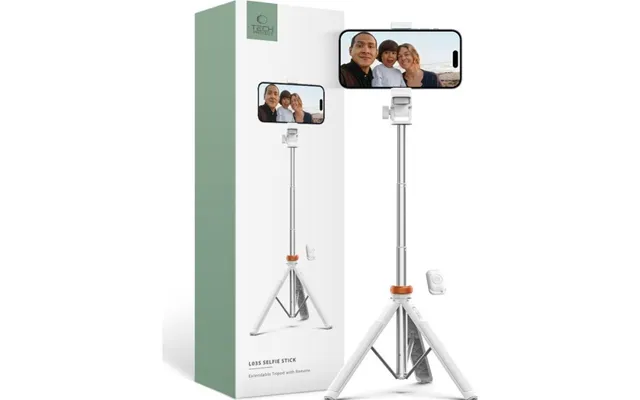 Tech-protect L03s Bluetooth Selfie-stick Stativ Hvid