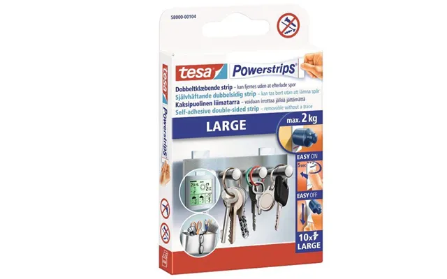 Tesa Powerstrips Large - Med 10 Stk.