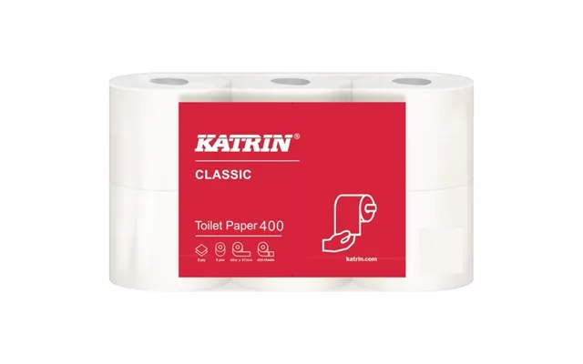 Toiletpapir Katrin Classic 400 2-lags Hvid 48m - 7 Pakker X 6 Ruller Pr
