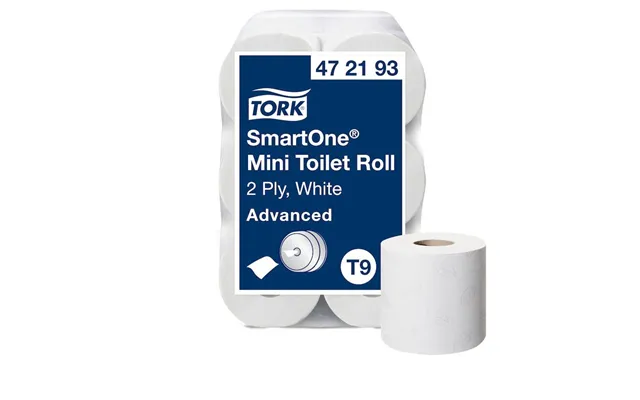 Toiletpapir Tork T9 Advanced Smartone Mini 2-lag Hvid - 12 Ruller Pr