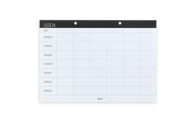 Ugeplan A4 Blok Med 52 Ark 1x21x30 Mm - Dansk Tekst