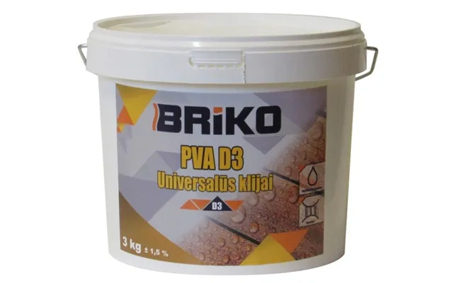 Universal Wood Pva D3 Glue Briko 3 Kg