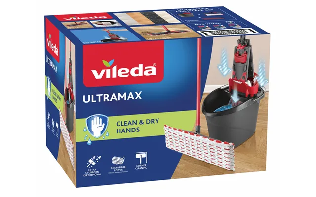 Vileda Ultramax Box - Komplet Med Fladmoppe Og Spand