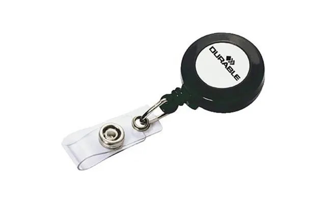 Yoyo-holder Durable Med Trykknabslås Sort - 10 Stk.
