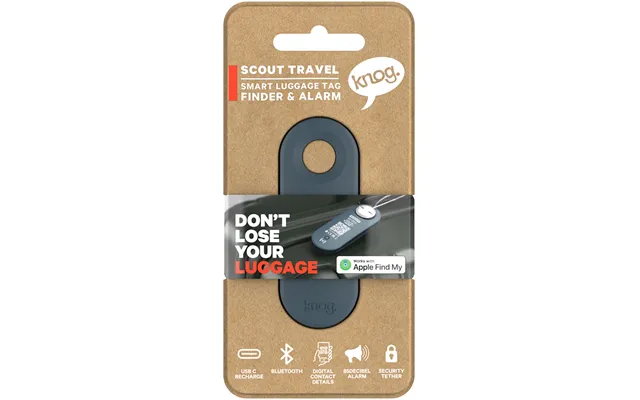 Knog Scout Travel Alarm & Gps Locator - Blå Apple Find My