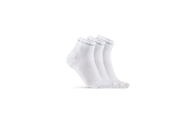Craft Core Dry Mid Sock 3-pak Hvid Størrelse 46-48