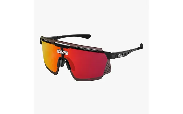 Scicon Aerowatt Cykelbriller Sort Multimirror Rød