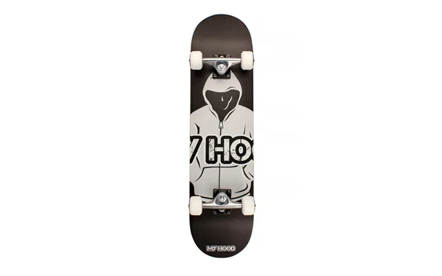 Skateboard My Hood Abec9 - Hood Sort Grå
