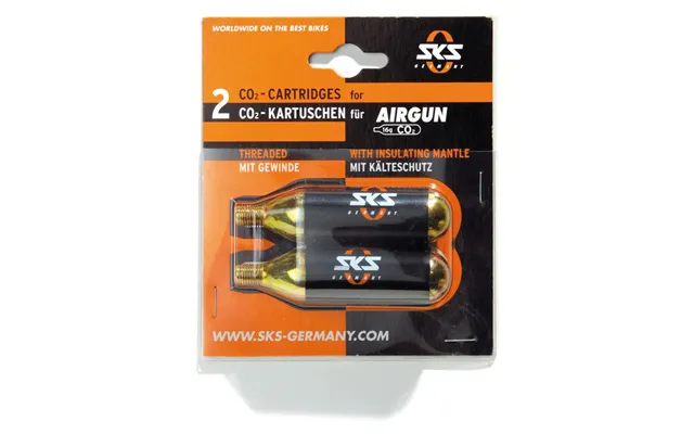 Sks Co2 Patron 16 Gram Air Gun Med Gevind 2 Stk. I Sæt.