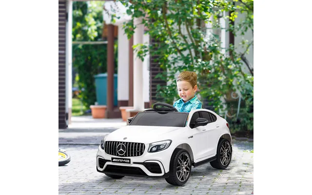12v Mercedes-benz Amg Glc63s Coupe Elektrisk Børnekøretøj Med Fjernbetjening Og Sikkerhedssele - 2 X 35w Motorer