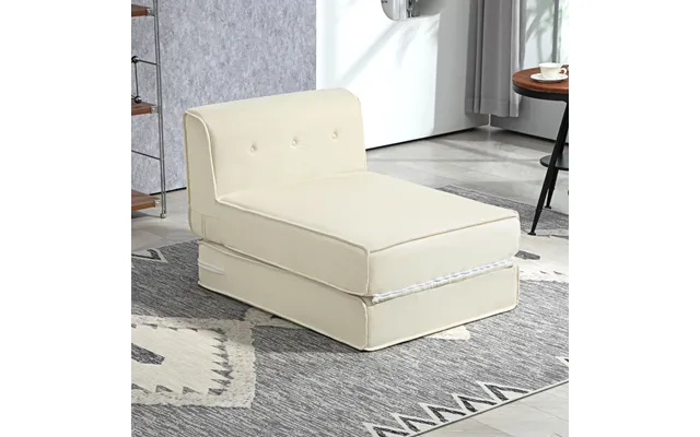 2-i-1 Foldbar Sovesofa Med Corduroy-look - Polstret Sovesofa