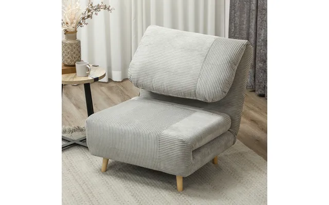 2-i-1 Sovesofa Med Justerbar Foldemadras Og Gæsteseng I Corduroy-look - Til Soveværelse