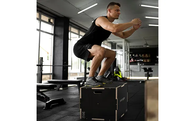 Jump Box 3 I 1 Plyo Box I Træ Med Håndtag - Plyometrisk Platform Til Hjemme- Og Studiefitness