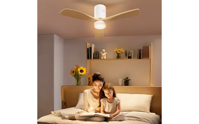 Loftventilator Med Lys Og Fjernbetjening - 117 Cm Led-lampe Med Ventilator