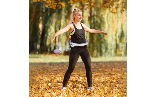 Smart Hula Hoop Til Voksne Med Vægtboldtæller 16 Knuder 76-113cm Justerbar Fitness Lydløs Slankemaskine Infinity Hula Ho