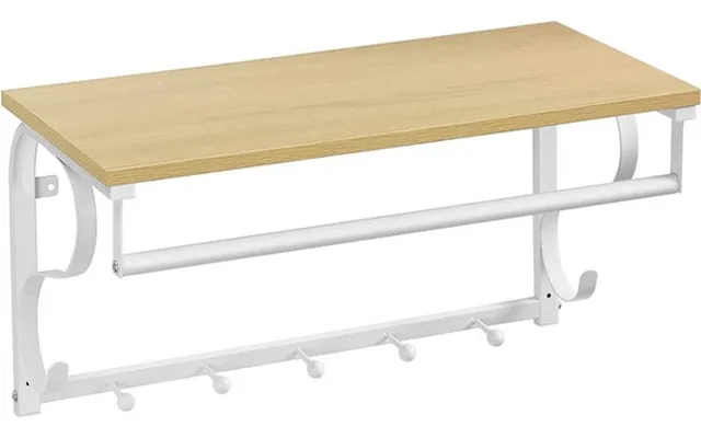 Knagerække Med Hattehylde Og Bøjlestang 60x30 Cm - Brun Og Hvid
