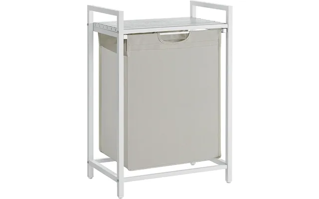 Vasketøjskurv Med Aftagelig Vasketøjspose 65l - Hvid 50 X 33 X 72 Cm