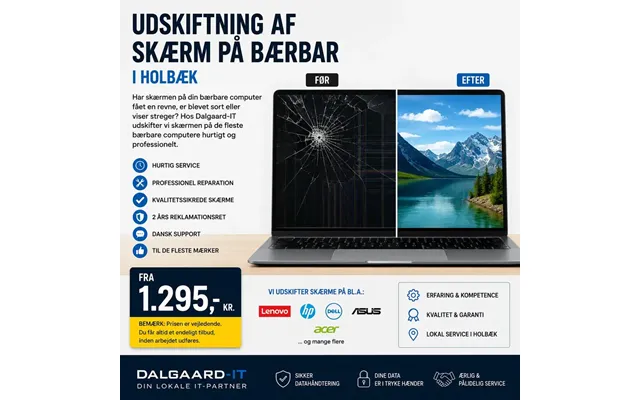 Udskiftning Af Skærm På Bærbar Computer