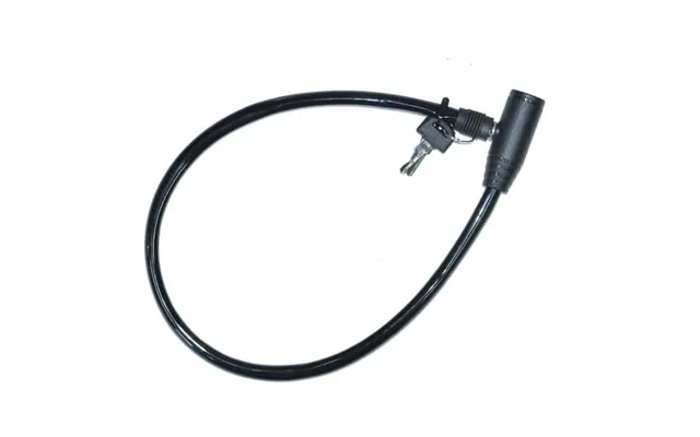 Bikepartner Wirelås Sort 600x4mm Med Nøgle