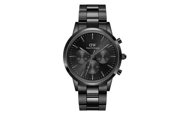 Black 42mm Watch Iconic Chronograph Link Onyx B Dw