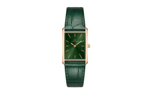 Rose Gold 22x32 Mic Watch Bound Crocodile Emerald Sunray Dw
