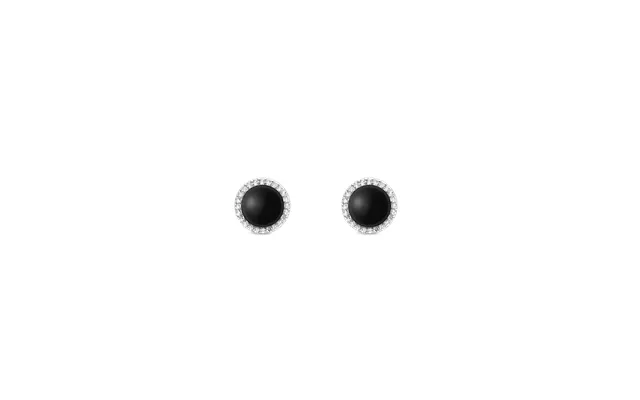 Silver Earrings Audrey Black Agathe Dw