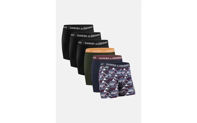 Danish Endurance Classic Boxershorts Sort Grøn Orange Marineblå Bordeaux Retro For Mænd