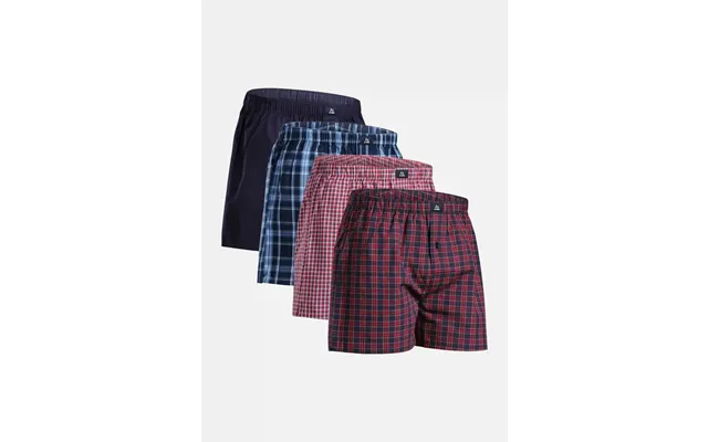 Danish Endurance Organic Vævede Boksershorts - Blå Rød