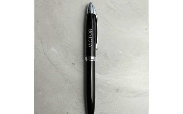 Personlig Metalkuglepen Med Navn Eller Logo Eksklusiv Lasergravering - Sort Navn Logo Nej product image