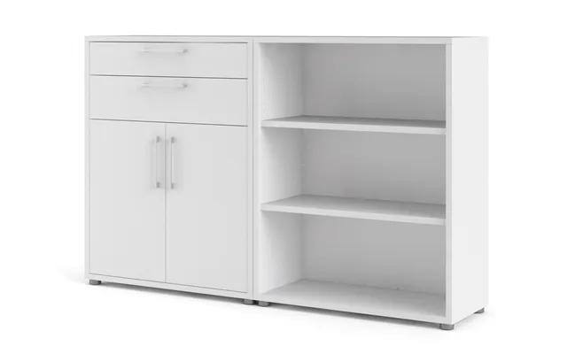 Futura Kontorreol Hvidt Med Skuffer - Skabe Og Hylder Bredde 178 Cm