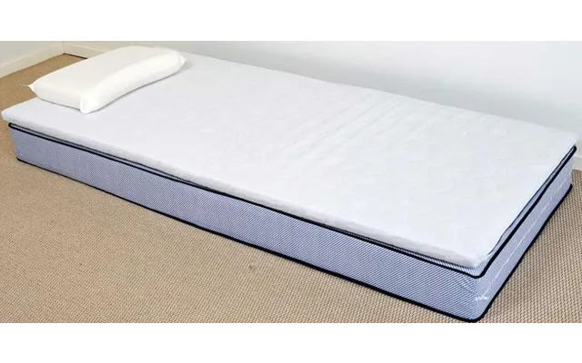 King Plus Vendbar Topmadras I Koldskum 85 X 200 X 6 Cm Med Hvidt Quiltet Betræk