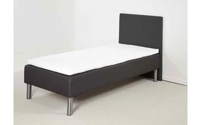 Lea Gold Boksmadras 90 X 220 Cm Med Gavl - Ben Og Topmadras Koksgrå 6 Cm Koldskum