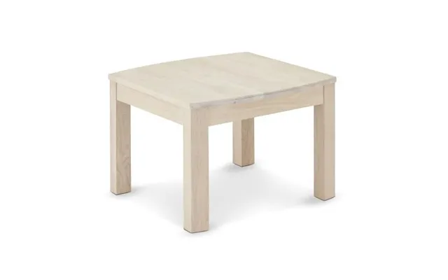 Præstø Hjørnebord I Hvidolieret Egetræ 70 X 70 Cm Med Kraftige Ben
